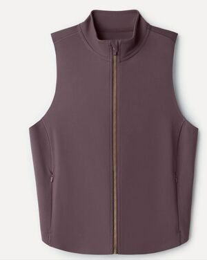 Rhone Revive Rib Zip Tank Deep Mauve Size Small